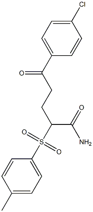 5-(4-chlorophenyl)-2-[(4-methylphenyl)sulfonyl]-5-oxopentanamide Struktur