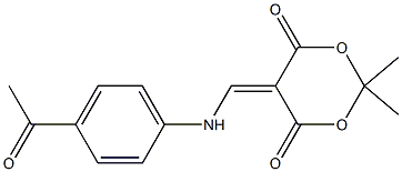 5-[(4-acetylanilino)methylene]-2,2-dimethyl-1,3-dioxane-4,6-dione Struktur