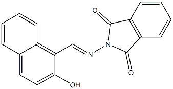 2-{[(2-hydroxy-1-naphthyl)methylidene]amino}isoindoline-1,3-dione Struktur