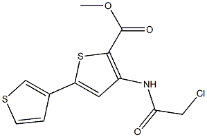 methyl 3-[(2-chloroacetyl)amino]-5-(3-thienyl)thiophene-2-carboxylate Struktur