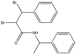 2,3-dibromo-3-phenyl-N-(1-phenylethyl)propanamide Struktur