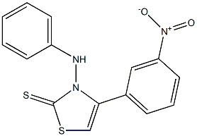 3-anilino-4-(3-nitrophenyl)-2,3-dihydro-1,3-thiazole-2-thione Struktur