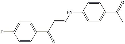 3-(4-acetylanilino)-1-(4-fluorophenyl)prop-2-en-1-one Struktur