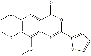 6,7,8-trimethoxy-2-(2-thienyl)-4H-3,1-benzoxazin-4-one Struktur