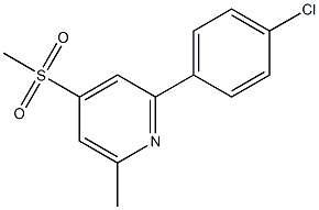 2-(4-chlorophenyl)-6-methyl-4-(methylsulfonyl)pyridine Struktur