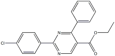 ethyl 2-(4-chlorophenyl)-4-phenylpyrimidine-5-carboxylate Struktur