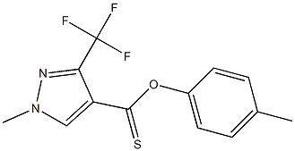 4-methylphenyl 1-methyl-3-(trifluoromethyl)-1H-pyrazole-4-carbothioate Struktur