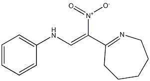 N-[2-nitro-2-(3,4,5,6-tetrahydro-2H-azepin-7-yl)vinyl]aniline Struktur