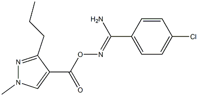 O1-[(1-methyl-3-propyl-1H-pyrazol-4-yl)carbonyl]-4-chlorobenzene-1-carbohydroximamide Struktur