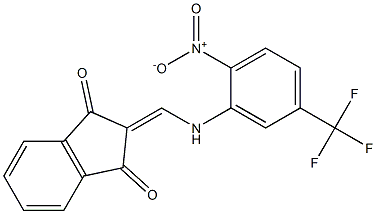 2-{[2-nitro-5-(trifluoromethyl)anilino]methylene}-1H-indene-1,3(2H)-dione Struktur