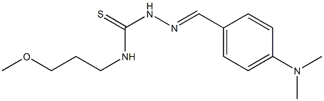 N1-(3-methoxypropyl)-2-[4-(dimethylamino)benzylidene]hydrazine-1-carbothioamide Struktur