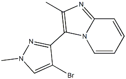 3-(4-bromo-1-methyl-1H-pyrazol-3-yl)-2-methylimidazo[1,2-a]pyridine Struktur