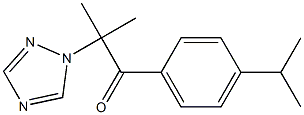 1-(4-isopropylphenyl)-2-methyl-2-(1H-1,2,4-triazol-1-yl)-1-propanone Struktur