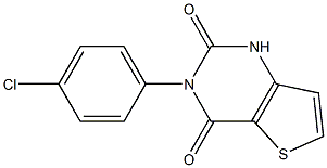 3-(4-chlorophenyl)-1,2,3,4-tetrahydrothieno[3,2-d]pyrimidine-2,4-dione Struktur