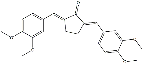 2,5-di(3,4-dimethoxybenzylidene)cyclopentan-1-one Struktur