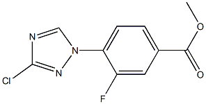 methyl 4-(3-chloro-1H-1,2,4-triazol-1-yl)-3-fluorobenzenecarboxylate Struktur