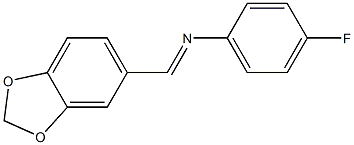 N1-(1,3-benzodioxol-5-ylmethylidene)-4-fluoroaniline Struktur