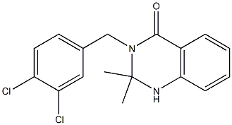 3-(3,4-dichlorobenzyl)-2,2-dimethyl-2,3-dihydro-4(1H)-quinazolinone Struktur