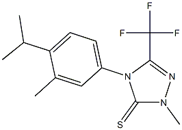 4-(4-isopropyl-3-methylphenyl)-2-methyl-5-(trifluoromethyl)-2,4-dihydro-3H-1,2,4-triazole-3-thione Struktur