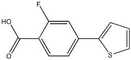 2-fluoro-4-thien-2-ylbenzoic acid Struktur