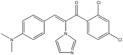 1-(2,4-dichlorophenyl)-3-[4-(dimethylamino)phenyl]-2-(1H-imidazol-1-yl)-2-propen-1-one Struktur