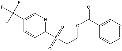 2-{[5-(trifluoromethyl)-2-pyridyl]sulfonyl}ethyl benzoate Struktur