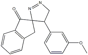 4',5'-dihydro-4'-(3-methoxyphenyl)-spiro[indene-2(1H),3'-[3H]pyrazol]-1-one Struktur