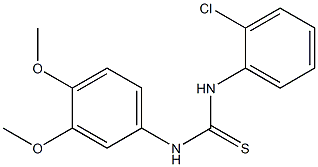 N-(2-chlorophenyl)-N'-(3,4-dimethoxyphenyl)thiourea Struktur