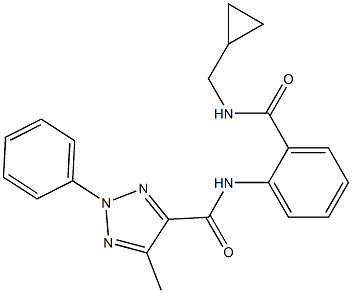 N4-(2-{[(cyclopropylmethyl)amino]carbonyl}phenyl)-5-methyl-2-phenyl-2H-1,2,3-triazole-4-carboxamide Struktur