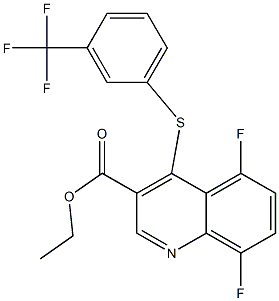 ethyl 5,8-difluoro-4-{[3-(trifluoromethyl)phenyl]thio}quinoline-3-carboxylate Struktur