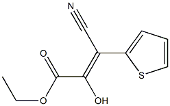 ethyl (Z)-3-cyano-2-hydroxy-3-(2-thienyl)-2-propenoate Struktur