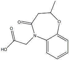 2-(2-methyl-4-oxo-2,3,4,5-tetrahydro-1,5-benzoxazepin-5-yl)acetic acid Struktur