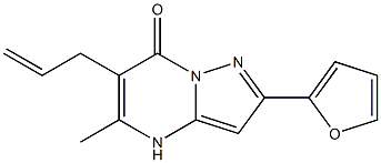 6-allyl-2-(2-furyl)-5-methyl-4,7-dihydropyrazolo[1,5-a]pyrimidin-7-one Struktur