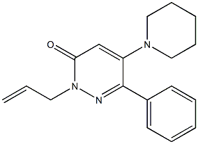 2-allyl-6-phenyl-5-piperidino-3(2H)-pyridazinone Struktur