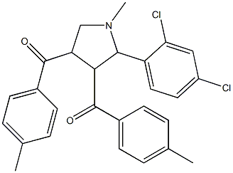 [2-(2,4-dichlorophenyl)-1-methyl-4-(4-methylbenzoyl)tetrahydro-1H-pyrrol-3-yl](4-methylphenyl)methanone Struktur