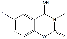 6-chloro-4-hydroxy-3-methyl-3,4-dihydro-2H-1,3-benzoxazin-2-one Struktur