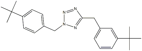 5-[3-(tert-butyl)benzyl]-2-[4-(tert-butyl)benzyl]-2H-1,2,3,4-tetraazole Struktur