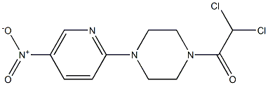 2,2-dichloro-1-[4-(5-nitro-2-pyridyl)piperazino]ethan-1-one Struktur