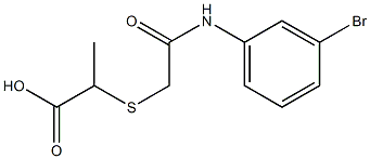 2-({2-[(3-bromophenyl)amino]-2-oxoethyl}thio)propanoic acid Struktur