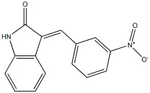 3-(3-nitrobenzylidene)indolin-2-one Struktur