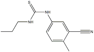 N-(3-cyano-4-methylphenyl)-N'-propylthiourea Struktur