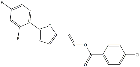 2-({[(4-chlorobenzoyl)oxy]imino}methyl)-5-(2,4-difluorophenyl)furan Struktur