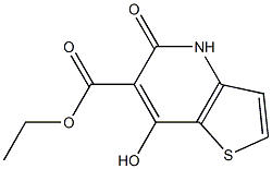 ethyl 7-hydroxy-5-oxo-4,5-dihydrothieno[3,2-b]pyridine-6-car boxylate Struktur