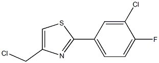 2-(3-Chloro-4-fluorophenyl)-4-(chloromethyl)thiazole Struktur