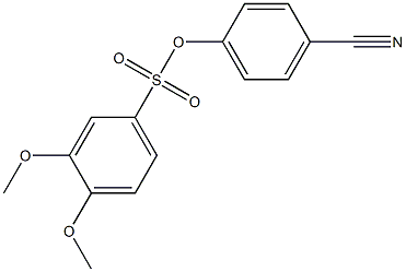 4-cyanophenyl 3,4-dimethoxybenzene-1-sulfonate Struktur