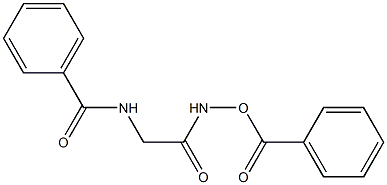 N-{2-[(benzoyloxy)amino]-2-oxoethyl}benzenecarboxamide Struktur