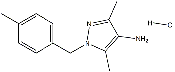 3,5-dimethyl-1-(4-methylbenzyl)-1H-pyrazol-4-amine hydrachloride Struktur