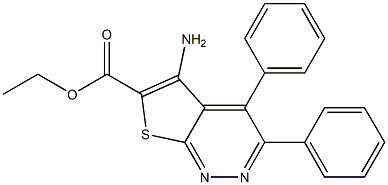 ethyl 5-amino-3,4-diphenylthieno[2,3-c]pyridazine-6-carboxylate Struktur