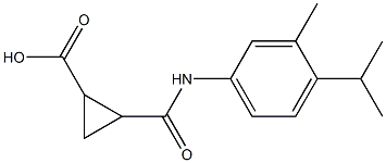 2-[(4-isopropyl-3-methylanilino)carbonyl]cyclopropanecarboxylic acid Struktur