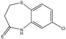 7-chloro-2,3-dihydro-1,5-benzothiazepine-4(5H)-thione Struktur